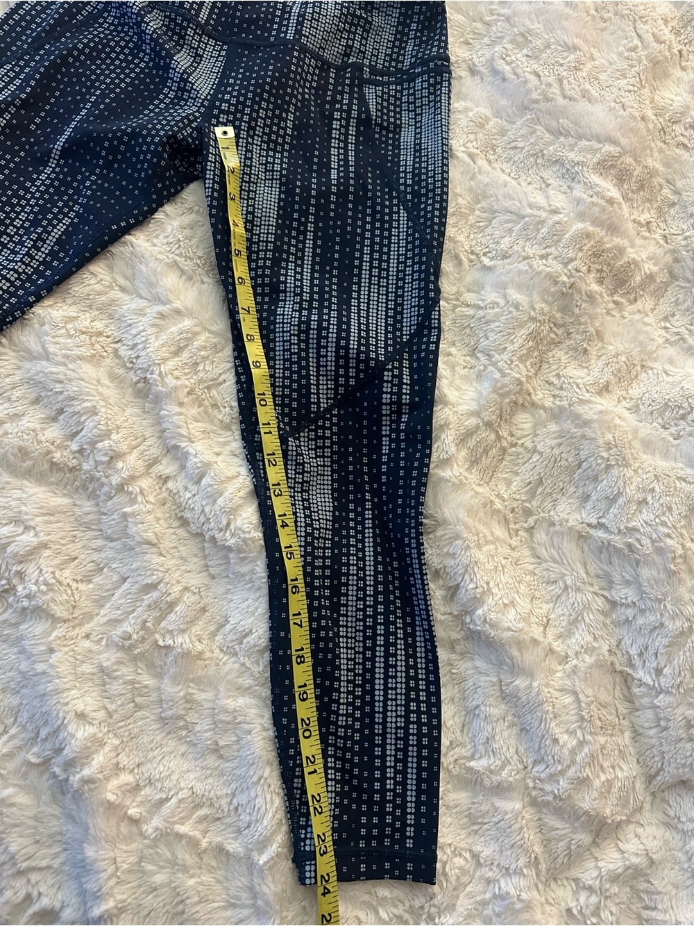 Sweaty Betty Blue SB Fade Print Power 7/8 Workout Leggings size 8-10 - Picture 10 of 10